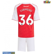 Arsenal Martin Zubimendi #36 Heimtrikotsatz Kinder 2025-26 Kurzarm (+ Kurze Hosen)